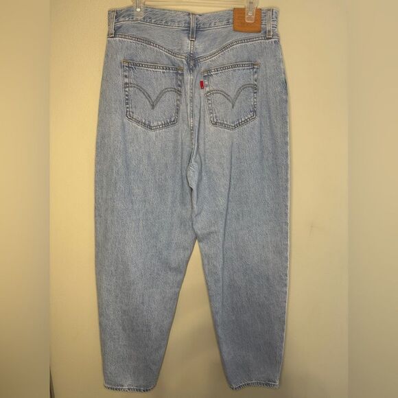 Levi’s Blank Label High Loose Taper‎ Light Wash Denim Jeans 31 / 28 - Picture 4 of 12